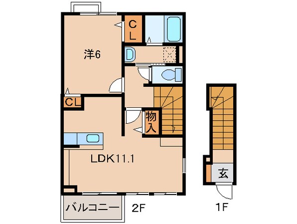 紀ノ川駅 徒歩21分 2階の物件間取画像